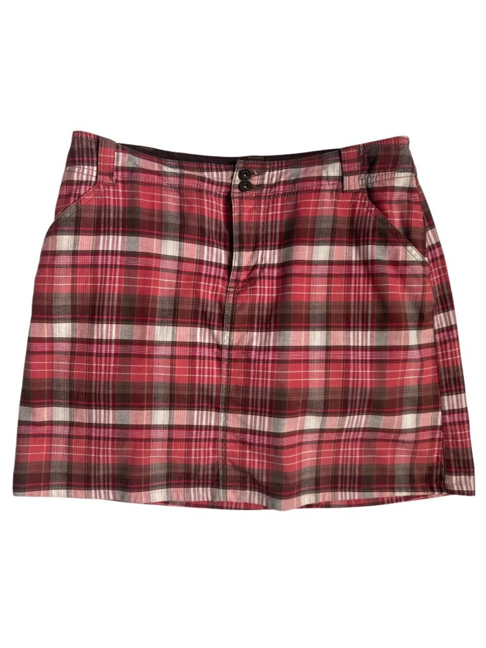 Sonoma Life & Style Red Plaid Skort Womens 8 Skirt Shorts Preppy Active